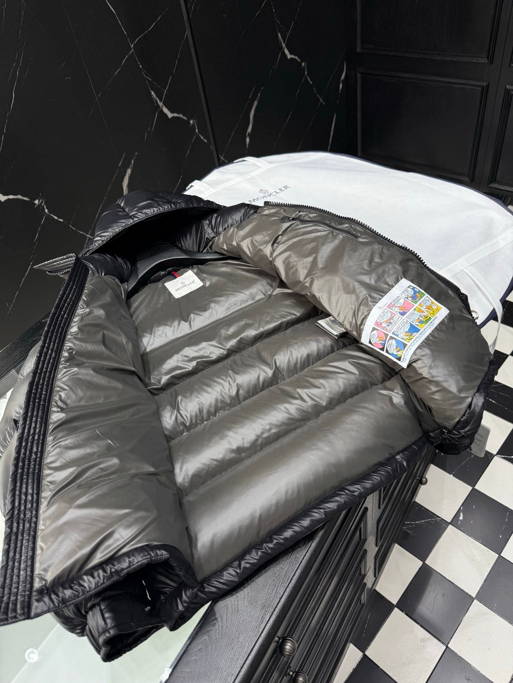 Moncler Maya Puffer Jacket Black Front View
Moncler Maya Jacket Black Back View
Moncler Down Jacket Black Men’s Winter Coat
Glossy Moncler Jacket High Quality Down Insulation