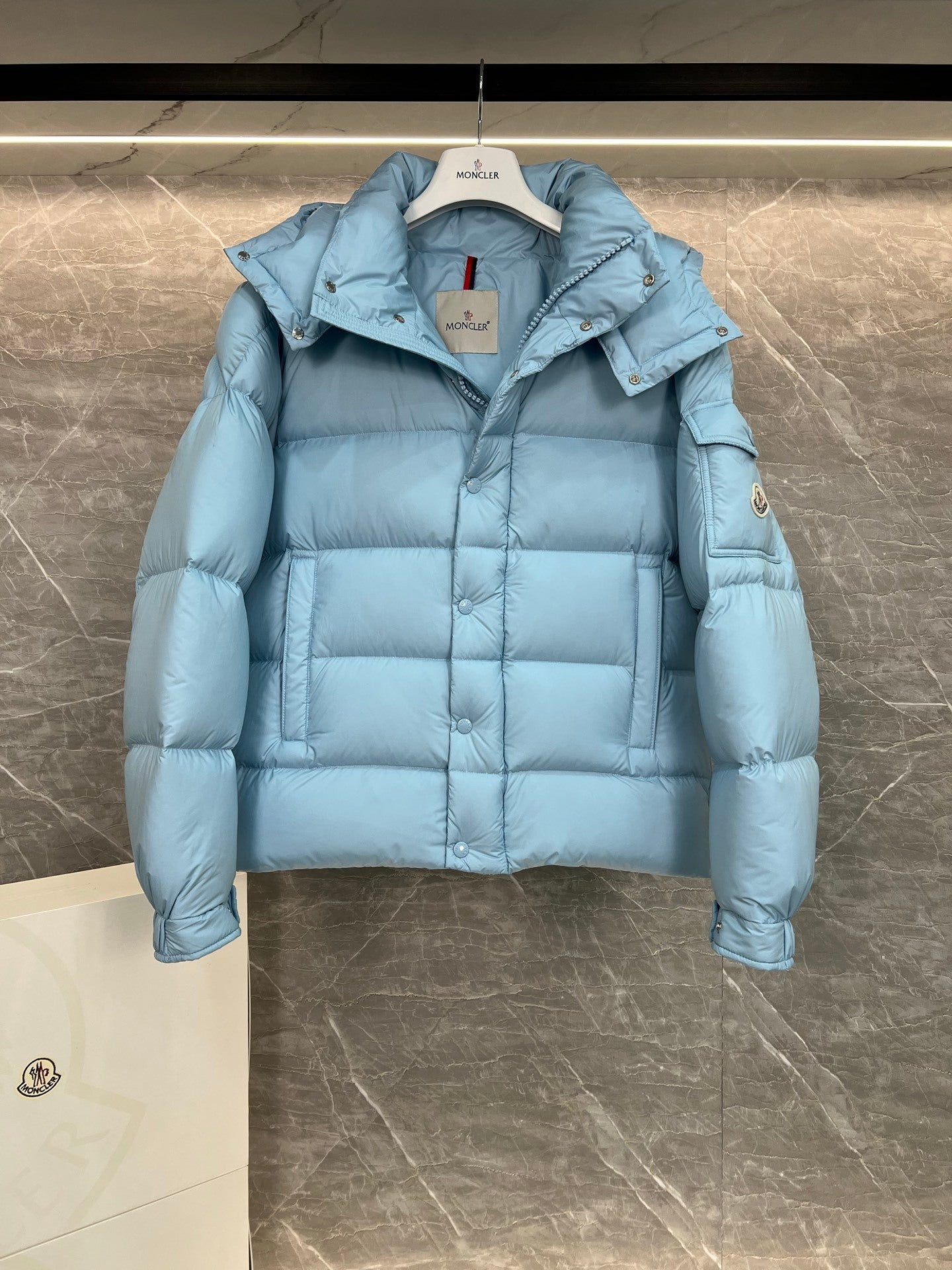Moncler Maya Puffer Jacket Black Front View
Moncler Maya Jacket Black Back View
Moncler Down Jacket Black Men’s Winter Coat
Glossy Moncler Jacket High Quality Down Insulation